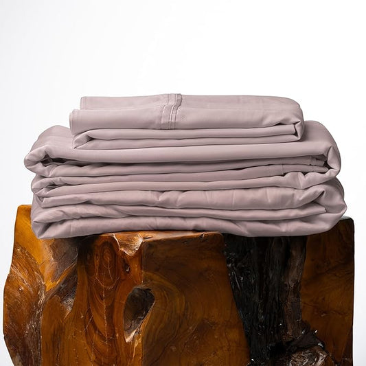 Olive + Crate Tencel Lyocell Eucalyptus Twin Sheets Set - Extra Long Sheet Set - Cooling Tencel Sheets for Hot Sleepers with 16 Inch Deep Pocket Fit - Dusk 3-Piece Set