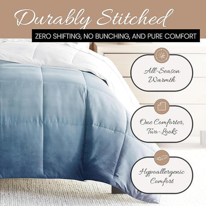 Linen Market Reversible Twin Size Comforter Set (2 Piece) - Bring Luxury Home with Our Soft and Lightweight Down Alternative Comforter Twin Set - This Includes Your Twin Comforter and 1 Pillow Sham