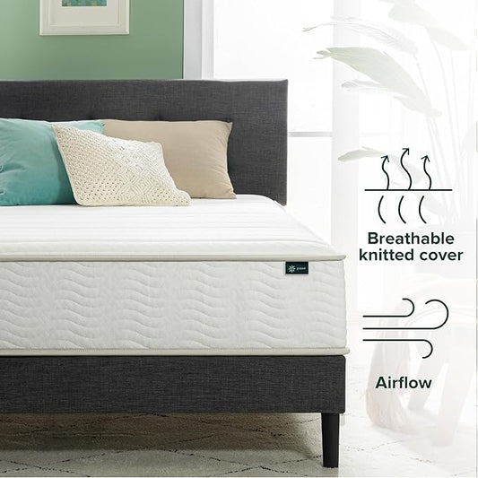 Zinus 10 Inch Foam and Spring Hybrid Mattress [New Version], Twin, Fiberglass Free, Medium Firmness, Durable Support, Certified Safe Foams & Fabric, Mattress in A Box