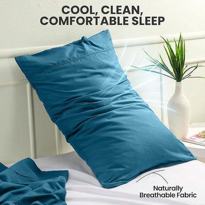 Utopia Bedding Queen Pillow Cases - 2 Pack - Envelope Closure - Soft Brushed Microfiber Fabric - Shrinkage and Fade Resistant Pillow Covers Queen Size 20 X 30 Inches (Queen, Denim Blue)
