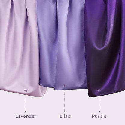 Bedsure King Size Satin Pillowcase Set of 2 - Lavender Silky Pillow Cases for Hair and Skin with Envelope Closure, Similar to Silk Pillow Cases, Gifts for Women Men, 20x36 Inches, 2pcs