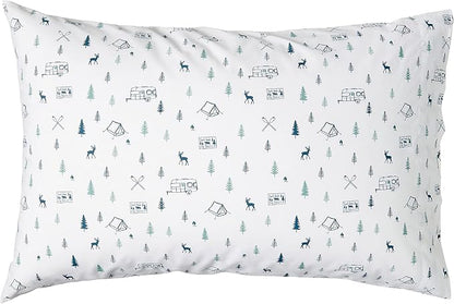 Eddie Bauer Home | Percale Collection Sheet Set-100% Cotton, Crisp & Cool, Lightweight & Moisture-Wicking Bedding, King, Campout