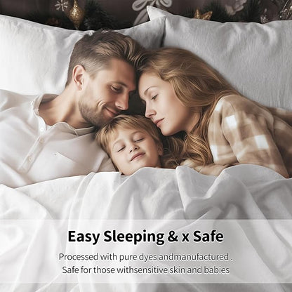 LBRO2M 100% Pure Linen Sheet Set Deep Pocket Up to 16" Bed Sheets Sets, Natural Flax Beddings Soft, Breathable, Comfortable for All Seasons 4 Pcs Sheet Set California King Size, White