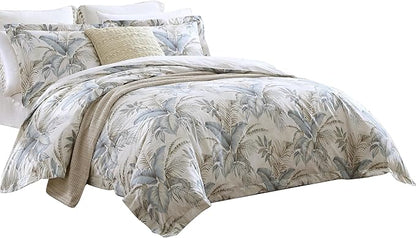 Tommy Bahama - King Comforter Set, Soft Woven Bedding with Matching Pillowcases, Medium Weight for Year Round Comfort, 3 Piece Bed Set (Bakers Bluff Blue)