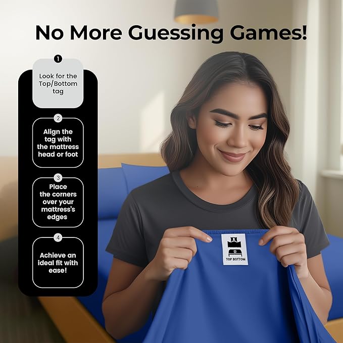 Utopia Bedding Queen Fitted Sheet - Bottom Sheet - Deep Pocket - Soft Microfiber - Shrinkage and Fade Resistant-Easy Care -1 Fitted Sheet Only (Royal Blue)