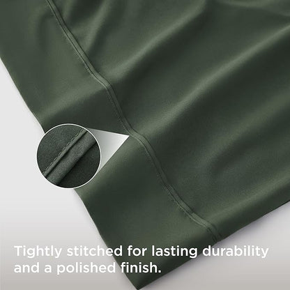Bedsure Body Pillow Case Cover - Olive Green Brushed Microfiber Long Pillow Cases, Ultra Soft and Cozy Body Pillowcase with Envelope Closure for Kids, Wrinkle, Fade Resistant, 1 Pack, 20x54 Inches