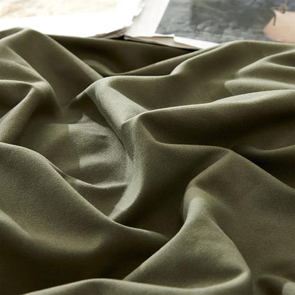 Cottonight Olive Green Bedding Set - Queen Size, Army Green Comforter, Blanket & Quilts - Modern, Soft, Breathable - 3 Piece Set for Women & Men