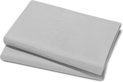 Bare Home Microfiber Pillow Cases - King 20x36 - Cooling Pillowcases - Double Brushed - Easy Care - Envelope Closure (King Pillowcase Set of 2, Cloud Grey)