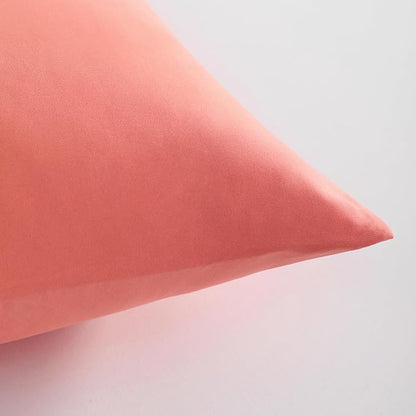 FLXXIE Pillow Cases Standard Size, Soft Microfiber Pillow Covers with Envelope Closure, Wrinkle, Stain Resistant Pillowcases, 2 Piece Set, 20x26, Coral