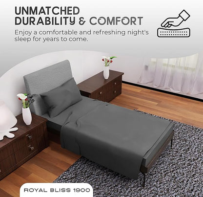 Twin XL Sheet Sets - 3 Pcs Set - Fade Resistant Double Brushed Microfiber Deep Pocket Sheets, Cooling Sheets, Dark Grey