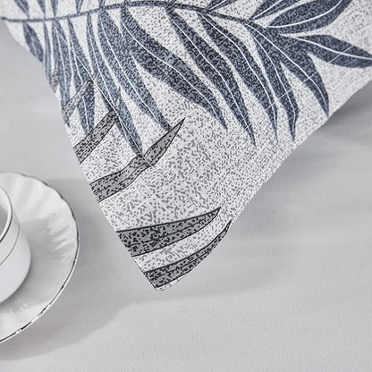 OAITE Duvet Cover Set,100% Cotton Comforter Cover with Leaf Pattern Duvet Cover Set,Soft Bedding Set Includes with 3 Piece (2 Pillow Shams,1 Duvet Cover)
