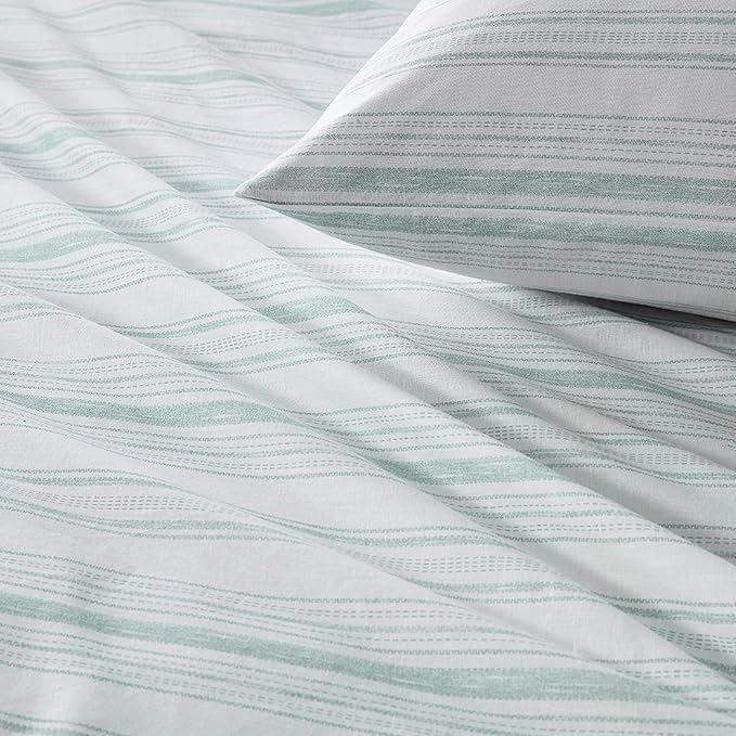 Comfort Spaces 100% Cotton Sheet Set Breathable, Lightweight, Soft with 14" Elastic Pocket Fits up to 16" Mattress, All Season Cozy Bedding, Matching Pillow Case, Cal King Good Vibes 4 Piece