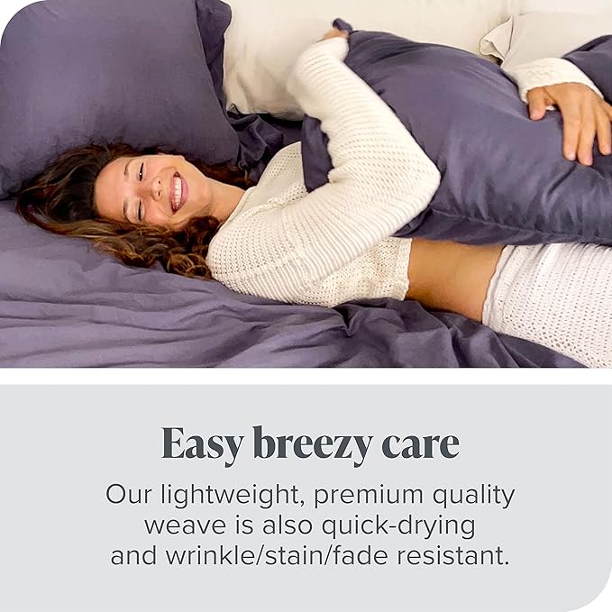 Bare Home 4 Pillowcases - Premium 1800 Ultra-Soft Collection - Bulk Pack - Double Brushed - Hypoallergenic - Wrinkle Resistant - Easy Care (King - 4 Pack, Black)