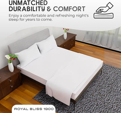 Full Size Bed Sheets – 4Pcs Bed Sheets Full Size Set, Deep Pocket, Double Brushed Microfiber, Fade Resistant, Soft & Breathable for Cozy and Comfortable Sleep(White)