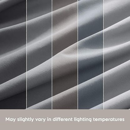Nestl King Sheet Set - Luxury 1800 Ultra-Soft Microfiber King Bed Sheets - Double Brushed - Deep Pockets - Easy Fit - 4 Piece Set - Bedding Sheets & Pillowcases (King, Grey)