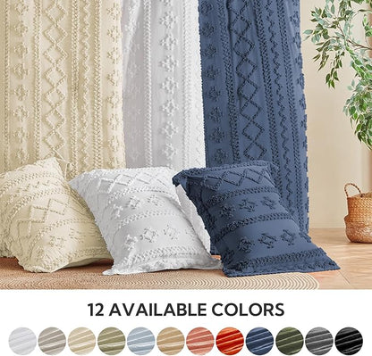 MR&HM California King Comforter Set Beige, 7 Pieces Tufted Boho Beddding Sets, Farmhouse Style Bed in a Bag with 1 Comforter, 2 Pillow Shams, 2 Pillowcases, 1 Flat Sheet, 1 Fitted Sheet