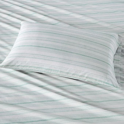 Comfort Spaces 100% Cotton Sheet Set Breathable, Lightweight, Soft with 14" Elastic Pocket Fits up to 16" Mattress, All Season Cozy Bedding, Matching Pillow Case, Queen Good Vibes 4 Piece