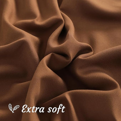 NTBAY Standard Pillow Cases Set of 2, 2 Pack Brushed Microfiber 20x26 Pillow Cases, Soft, Wrinkle, Fade, Stain Resistant Brown Pillow Cases with Envelope Closure, 20x26 Inches, Brown
