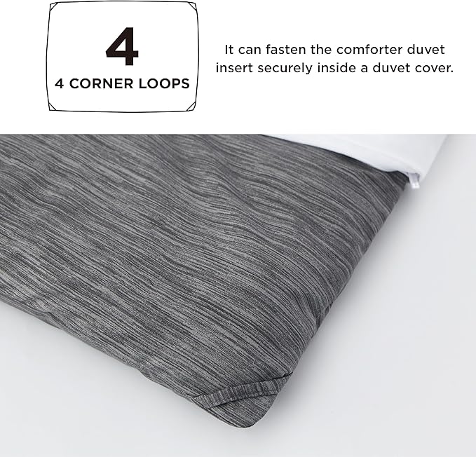 Bedsure Oversized Queen Comforter Set - Charcoal Grey Soft Bedding for All Seasons, Cationic Dyed Bed Set, 3 Pieces, 1 Oversized Queen Size Comforter (98"x 98") and 2 Pillow Shams (20"x 26"+2")