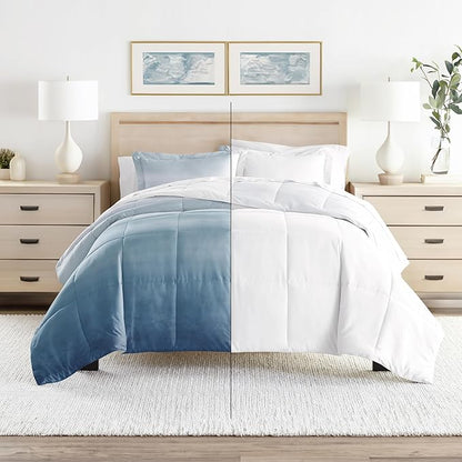 Linen Market Reversible Queen Size Comforter Set (3 Piece) - Soft and Lightweight Down Alternative Comforter Queen Set - This Includes Your Queen Comforter and 2 Pillow Shams