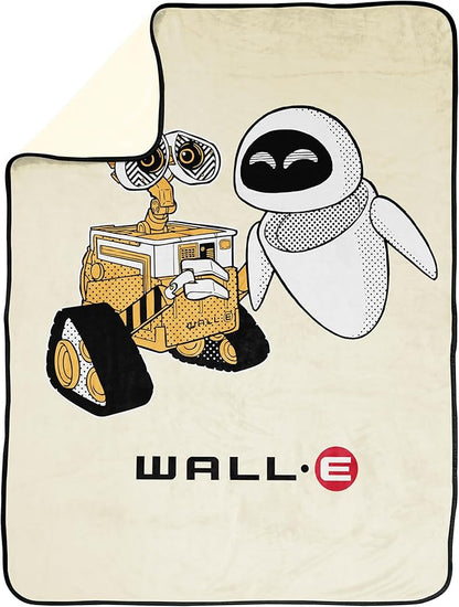 Jay Franco Kids Plush Throw Blanket – Soft & Cozy Fleece Throw for Bedroom & Couch Décor, Official Licensed Product, Beige - Wall-E, 46x60 - Throw Blanket