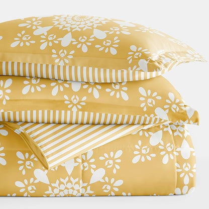 Linen Market Reversible King Size Comforter Set (3 Piece) - Bring Luxury Home with Our Soft and Lightweight Down Alternative Comforter King Set - This Includes Your King Comforter and 2 Pillow Shams