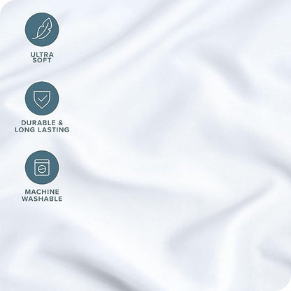 Bare Home Microfiber Pillow Cases - King Size Set of 2 - Cooling Pillowcases - Double Brushed - White Pillowcases 2 Pack - Easy Care (King Pillowcase Set of 2, White)