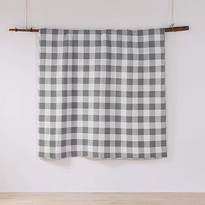 Levtex Home - Camden Quilt Set -Twin Quilt + One Standard Pillow Sham - Buffalo Check in Grey and Cream - Quilt Size (68 x 86 in.) and Pillow Sham Size (26 x 20 in.) - Reversible Pattern - Cotton