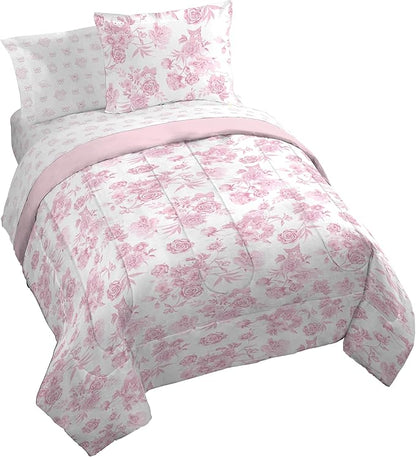 Jay Franco Comforter Set Includes Sheets and Pillow Covers - Soft and Cozy Bed Set for Stylish Room Decor, Official Licensed Bedding, Multi - Hello Kitty, 7 Piece Queen