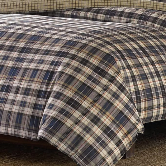 Eddie Bauer - King Comforter Set, Reversible Cotton Bedding with Matching Shams, Home Decor for All Seasons (Port Gamble Blue, King)