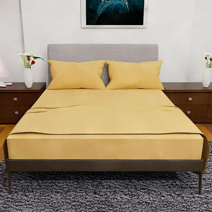 California King Sheets Set - 4 Piece Bedding - Wrinkle Free, Fade Resistant, Double Brushed Microfiber - Deep Pockets/Easy Fit - 1800 Series Ultrasoft, Cooling Sheets (Gold)