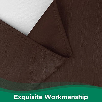 Biscaynebay Wrap Around Bed Skirts for Full & Full XL Beds 15" Drop, Brown Adjustable Elastic Dust Ruffles Easy Fit Wrinkle & Fade Resistant Silky Luxurious Fabric Machine Washable