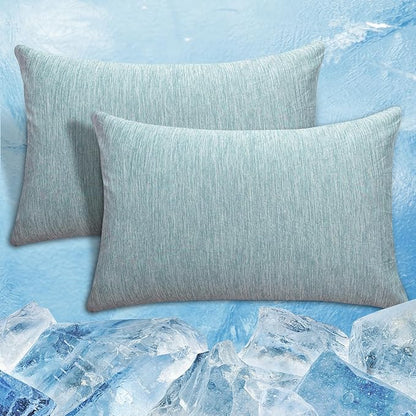 CHOSHOME Cooling Pillow Cases Zipper Pillow Covers Q-Max > 0.45 Zippered Pillowcases for Hot Sleepers, Soft, Breathable, Skin-Friendly, 4 Pack (King, 20"x36", Green)