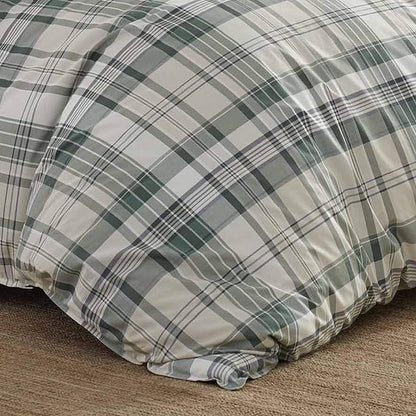 Eddie Bauer - King Comforter Set, Reversible Cotton Bedding with Matching Shams, Plaid Home Decor for All Seasons (Timbers Green, King)