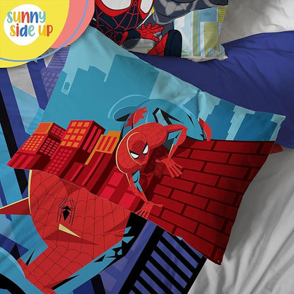 Sunny Side Up Kids Comforter Set Includes Sheets and Pillow Covers - Soft and Cozy Bed Set for Stylish Room Decor, Gray - Spiderman, 4 Piece Toddler Bedding