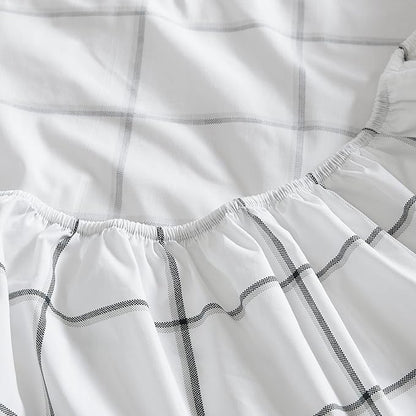 Nautica- King Sheet Set, Cotton Percale Bedding Set, Crisp & Cool, Lightweight & Breathable (Plot Black, King)