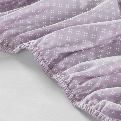 Madison Park Essentials Queen Comforter Set with Sheets, Floral Bed in A Bag Microfiber Comforter, Shabby Chic Queen Bedding Set Diamond Printed Sheet, Luna, Taupe 7 Piece