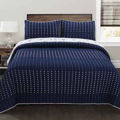 Cozy Line Home Fashions Summit Blues Snowy Alps Pike Winter Mountains Polyester Reversible Quilt Bedding Set, Coverlet, Bedspread (Twin - 2 Piece)