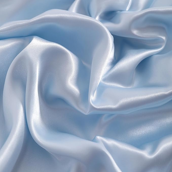 NTBAY 12 Pack Satin Standard Pillowcases for Hair and Skin, Luxurious and Silky Pillow Cases with Envelope Closure, 20 x 26 Inches, Aqua
