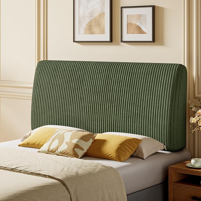 4.7" Upholstered Headboard for Full Size Bed, Height Adjustable and Ergonomic Headboard, Easy Assemble, Sturdy and Durable,Olive Green