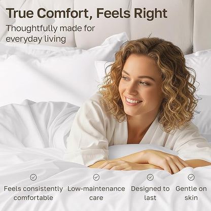Luxury Adjustable Split King Bedsheets Set, Soft 100% Cotton, 500 Thread Count Sateen, Includes Twin-Xl Fitted Sheets, Snug Fit, Sheet Sets & Pillowcases (Split King, Light Grey)