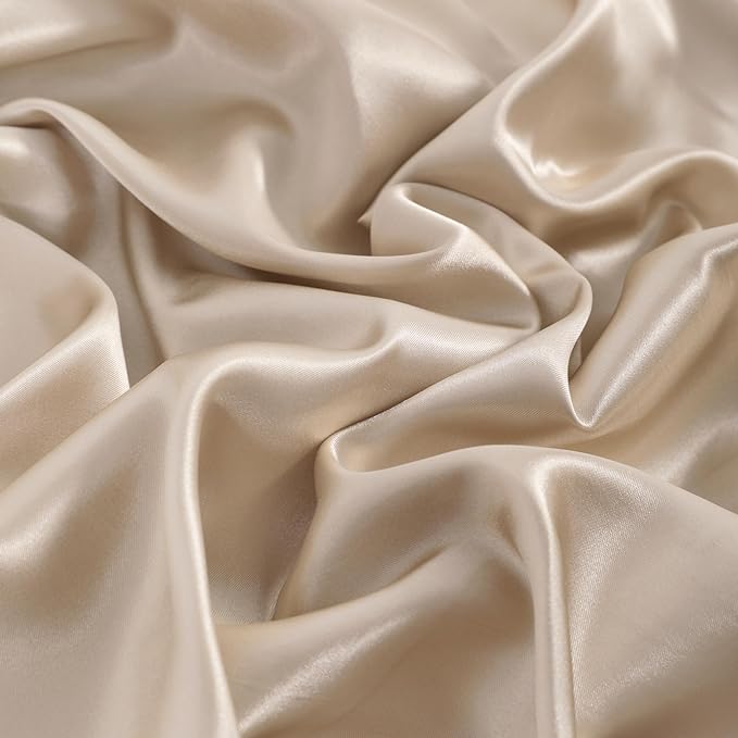 NTBAY 2 Pack Satin Queen Pillowcases for Hair and Skin, Luxurious and Silky Pillow Cases with Envelope Closure, 20x30 Inches, Taupe