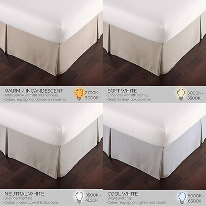 Southshore Fine Living, Inc. Hotel Quality California King Bed Skirt 14 Inch Drop - Pleated Bed Skirt California King Size - Easy Care, Pet Hair Resistant Microfiber Dust Ruffle - Natural Beige