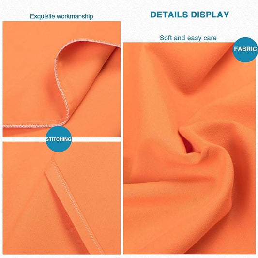 FLXXIE Pillow Cases Queen, Soft Microfiber Pillow Covers with Envelope Closure, Wrinkle Resistant Pillowcases, 2 Piece Set, 20x30, Orange