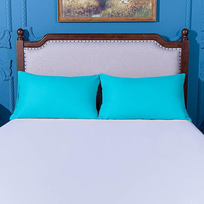 NTBAY Queen Pillowcase Set - 4 Pack Brushed Microfiber 20x30 Pillowcases - Soft, Wrinkle-Free, Fade-Resistant, Stain-Resistant, Blue Pillowcases with Envelope Closure - 20x30 Inches, Blue
