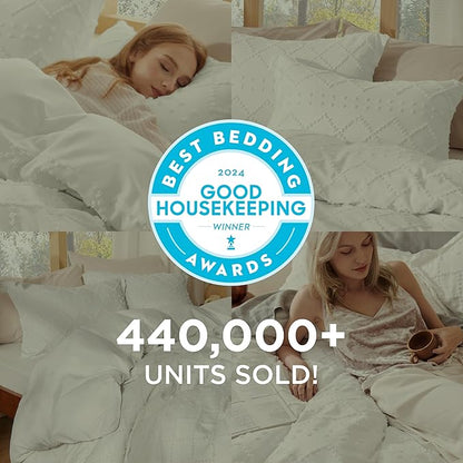Bedsure Boho Twin Duvet Cover Size - Navy Breathable & Soft Boho Bedding, Machine Washable Comforter Cover for All Seasons, Includes 1 Duvet Cover 68"x90" with 1 Pillow Sham & Zipper Closure