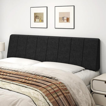 King Size Headboard Only-No Assembly Required, Black | Easy to use no assembly required, Linen fabric and extra-thick foam for added comfort, Modern style headboard king size