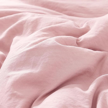 WRENSONGE Twin Comforter Set- 5 Pieces Soft Pink Twin Bed in a Bag, All Season Twin XL Bedding Sets with 1 Fitted Sheet, 1 Flat Sheet, 1 Pillow Sham and 1 Pillowcase