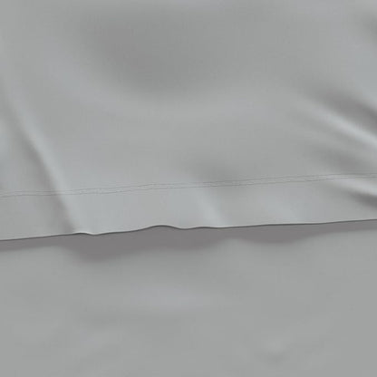 Amazon Basics 3 Piece Bed Sheets Set, 100% Cotton Jersey, Includes Super Soft, Flat and Fitted Sheets, Pillowcase, Toddler, Light Gray, Solid