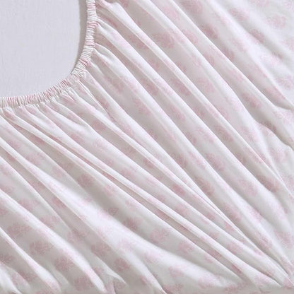 Laura Ashley - Twin Sheet Set, Crisp & Cool Sheets w/a Naturally Smooth Cotton Percale Feel, Deep Pocket, Bed Sheets with Matching Pillowcase & Fitted Sheet (Francesca Pink)